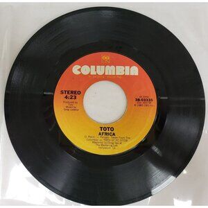 Record 45 RPM Vinyl  Toto- Africa/ Good For You VINTAGE 1982